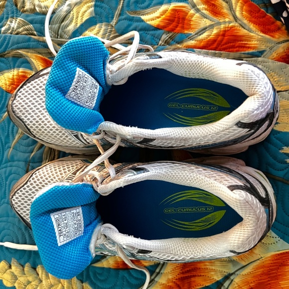 Asics Gel Cumulus 12 Running Shoes. White/Brilliant Blue/Lime W Size 10.5 - Picture 4 of 10